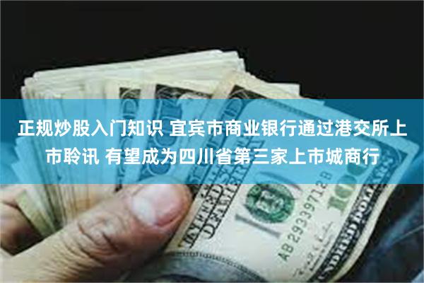 正规炒股入门知识 宜宾市商业银行通过港交所上市聆讯 有望成为四川省第三家上市城商行