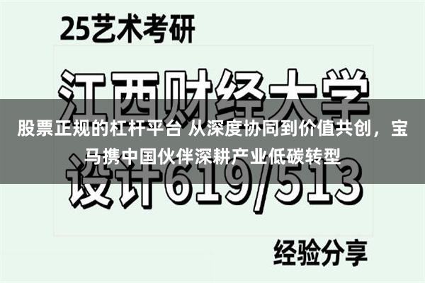 股票正规的杠杆平台 从深度协同到价值共创，宝马携中国伙伴深耕产业低碳转型